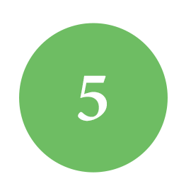 green circle icon with number 5 clip art