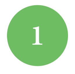 green circle icon with number 1 clip art