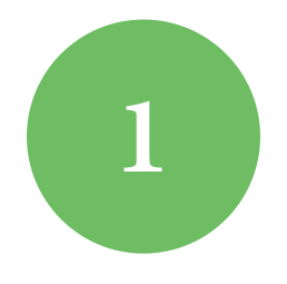 green circle icon with number 1 clip art