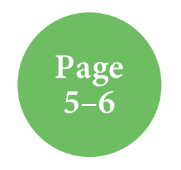 green circle icon with pages 5 to 6 clip art