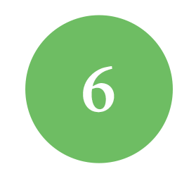 green circle icon with number 6 clip art