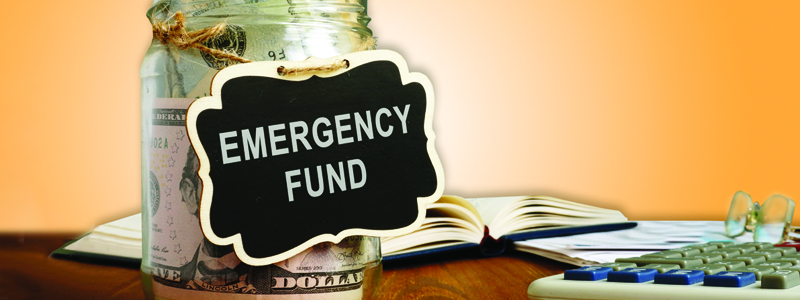 jar of money with an emergency fund jar